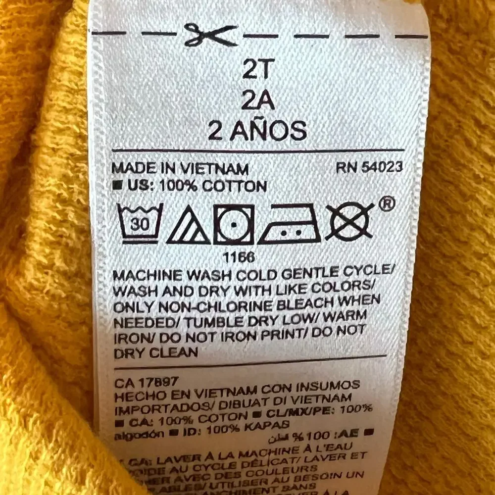 Old Navy girls’ goldenrod thermal top/Genuine Kids skinny jeans Size 2T